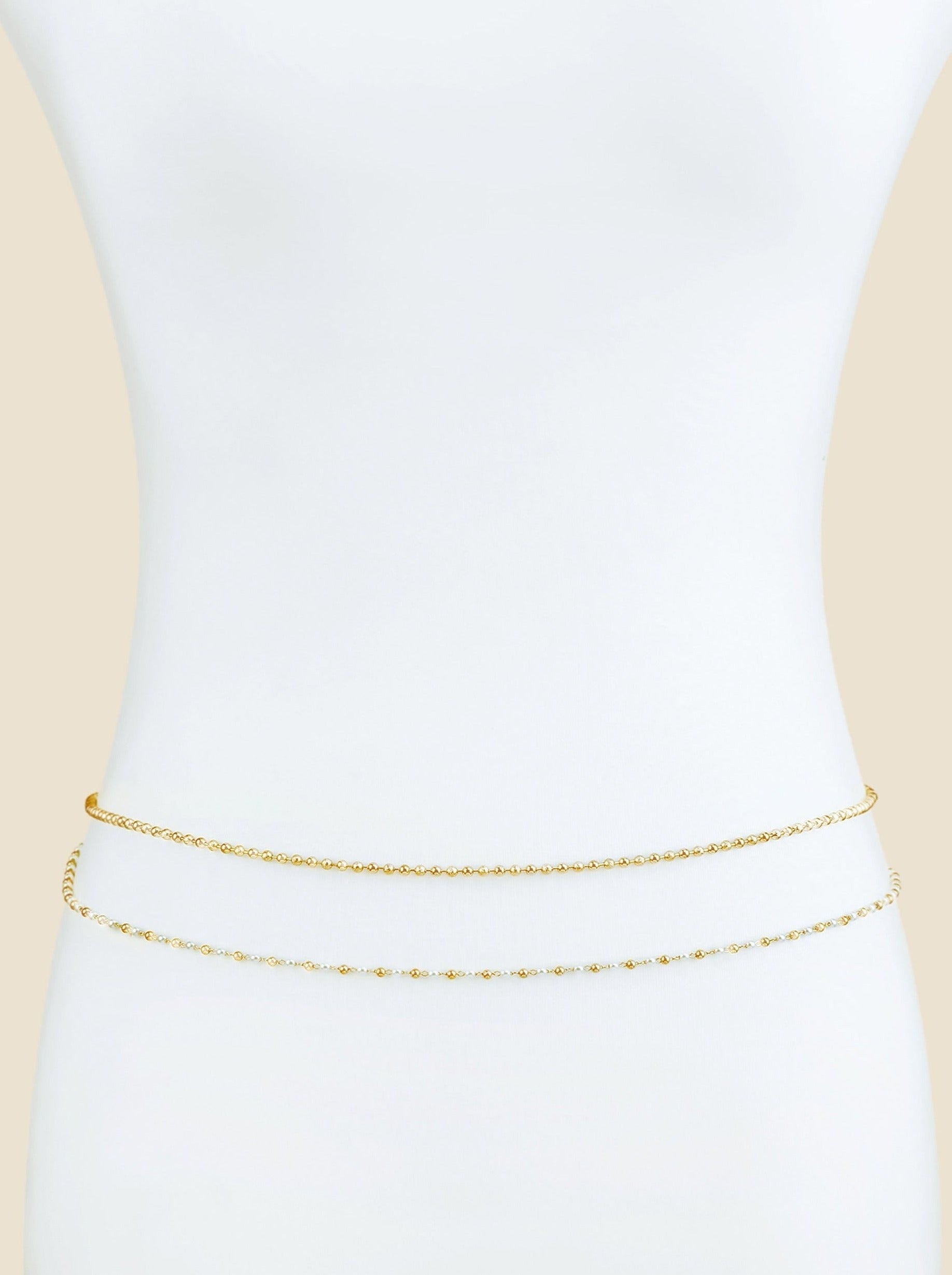 Pearl Strand Gold Body Chain - Bikini Crush Swimwear