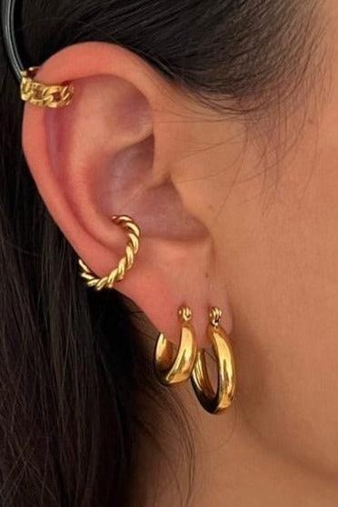 Ellie Vail earrings 18k Anastasia Huggie Hoop Earring